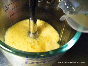 homemade mayonnaise - making
