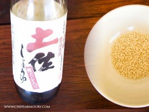 Japanese soy sauce, sesame