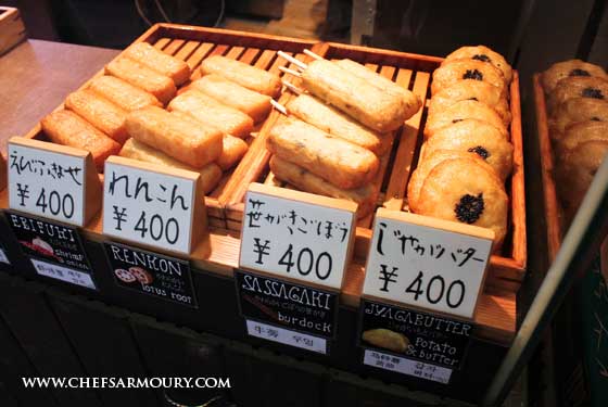 Nishiki markets, fish cakes